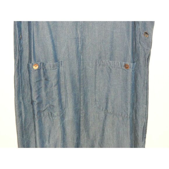 Bryn Walker Dress Blue Chambray Maxi Lagenlook Tunic Modesty Dress Size Small - Picture 6 of 12